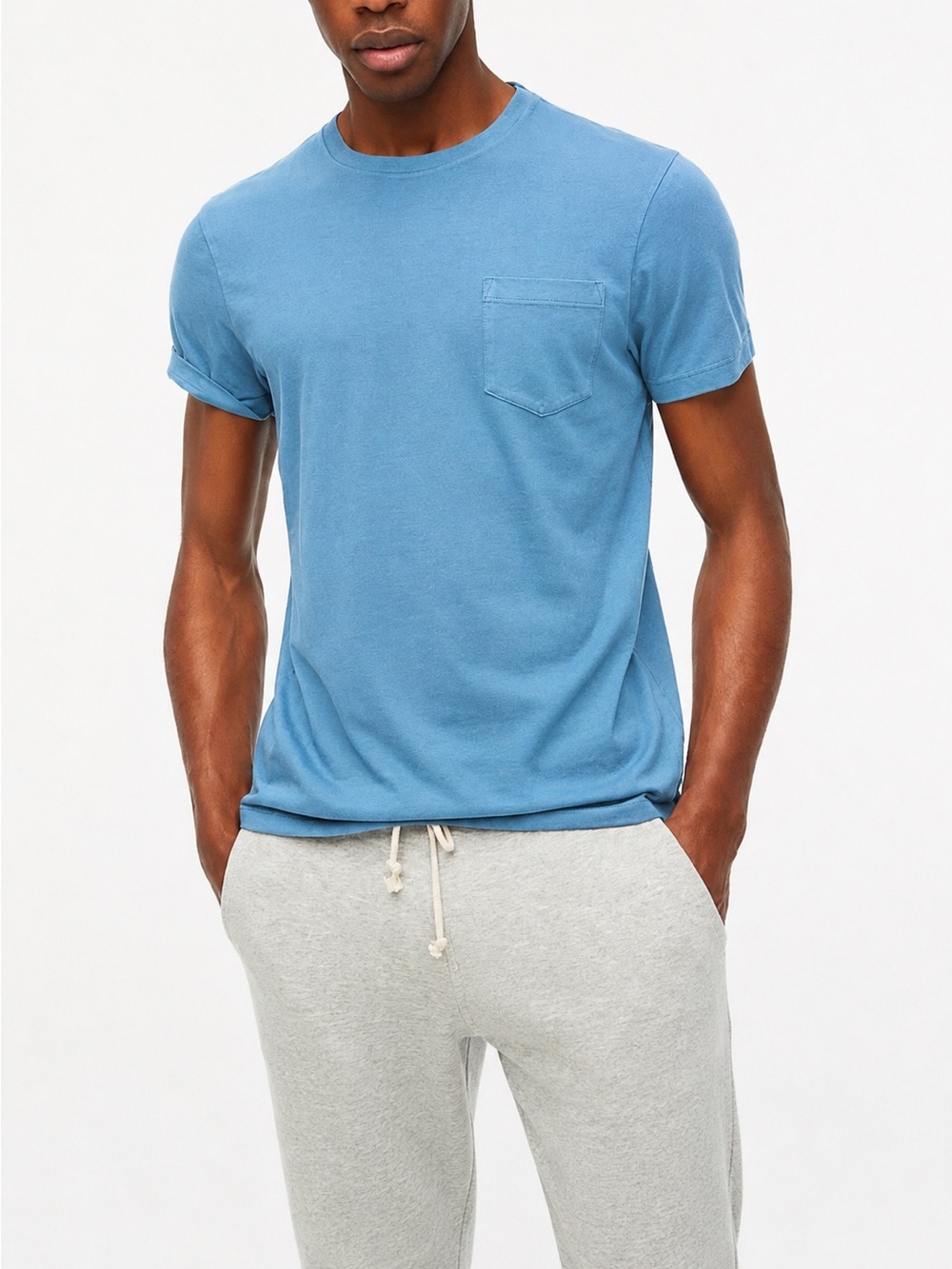 J. Crew 100% Cotton Men’s Soft Blue Vintage Jersey Relaxed Fit Tee Size L Casual